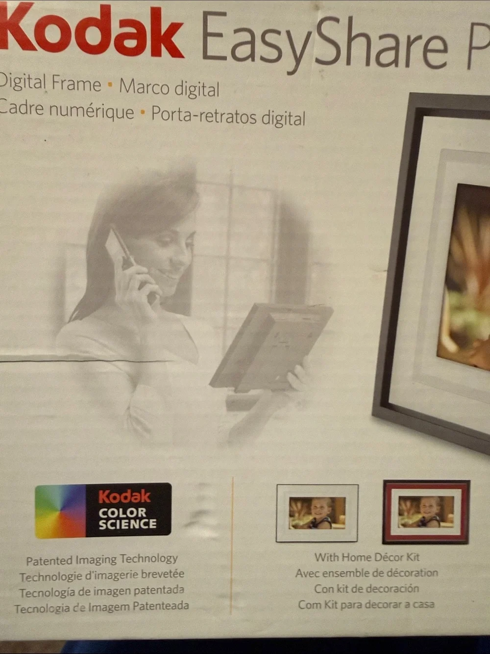 Kodak EasyShare P720 Digital Photo Frame w/Home Decor Kit Y2K Retro- Non WiFi